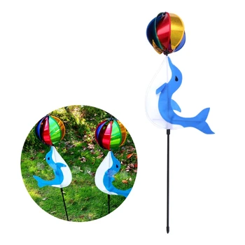 

Rainbow Wind Spinner Colorful Windmill Cute Cartoon Animal Winnower Kids Toy