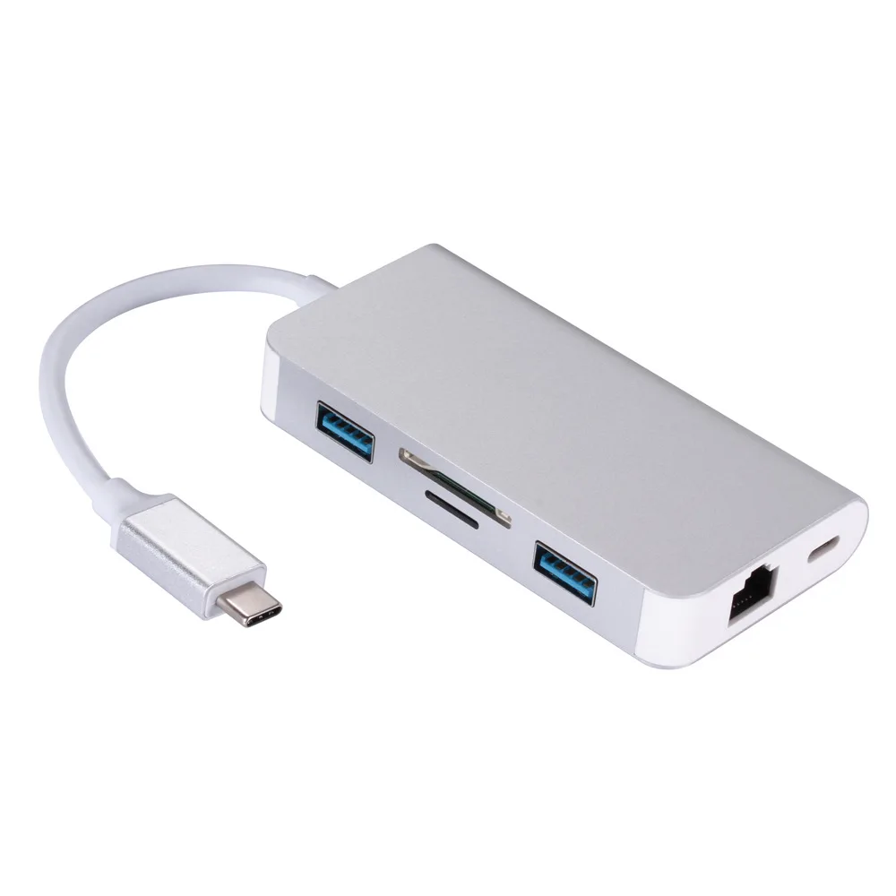 Type-C гигабитный кард-ридер концентратор зарядки usb3.1 type c к rj45 многофункциональный конвертер