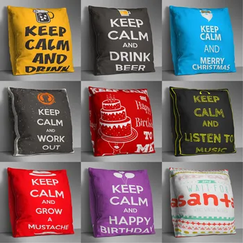 

Letter Word Double Side Print Cushion Cover Polyester Decorative for Sofa Seat Soft Throw Pillow Case Cover 45x45cm