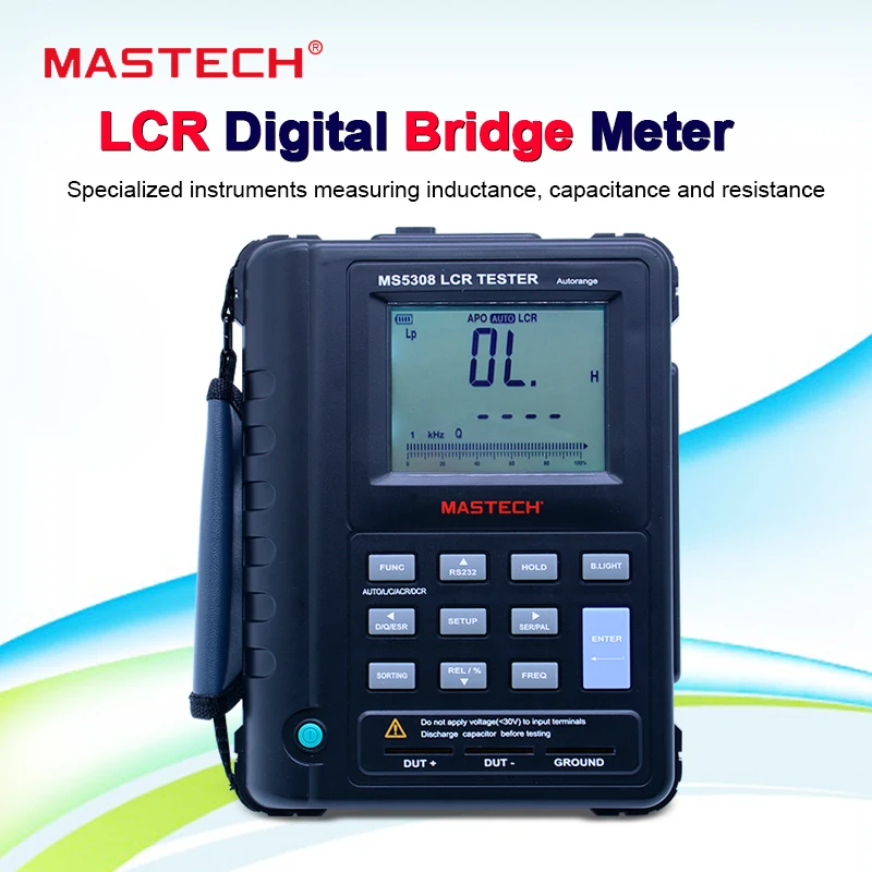 LCR Цифровой мостовой измеритель Mastech MS5308 ручной тестер сопротивления с
