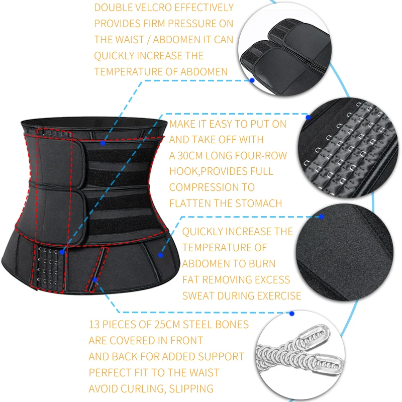 Мужские талии тренер живота корректирующий body shaper животик Корректирующее белье живота тонкий пояс Вес потери способствует Пот пояс Триммер Корсет