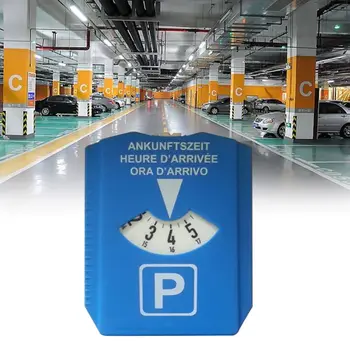 

Car Parking Disc Timer Clock Arrival Time Display Blue Plastic Parking Time Tools Portable Car Parking Timer Clock