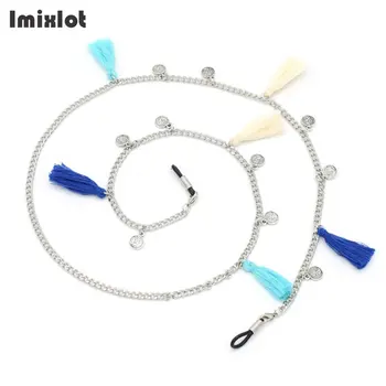 

Portrait Carved Pendant Eyeglass Chains Silver Metal Chain with Tassel Sunglasses Spectacles Cord Holder Eyewear Accessories