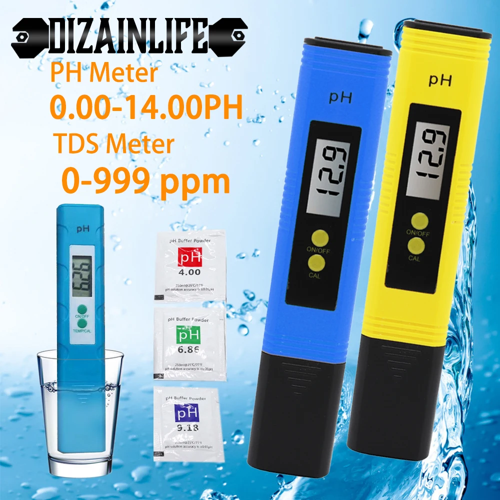 Portable Digital LCD PH Meter 0.01+TDS EC Pen Aquarium Pool Water Wine Quality Tester Automatic