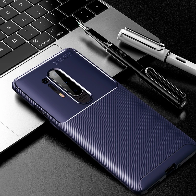 Тонкий чехол из углеродного волокна для One plus 8 Pro 7 7T 6 6T деловой чехол|Бамперы| |