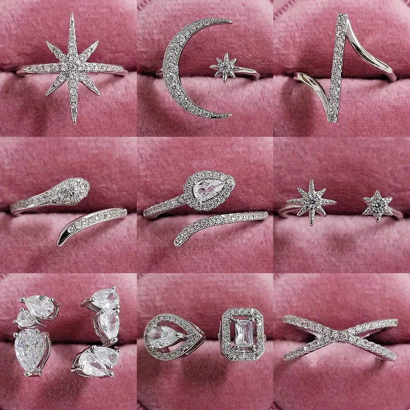 Ring-Finger Snake Star Promise Girl Trendy Fashion Women New-Arrival X Silver for Valentines-Day-Gift