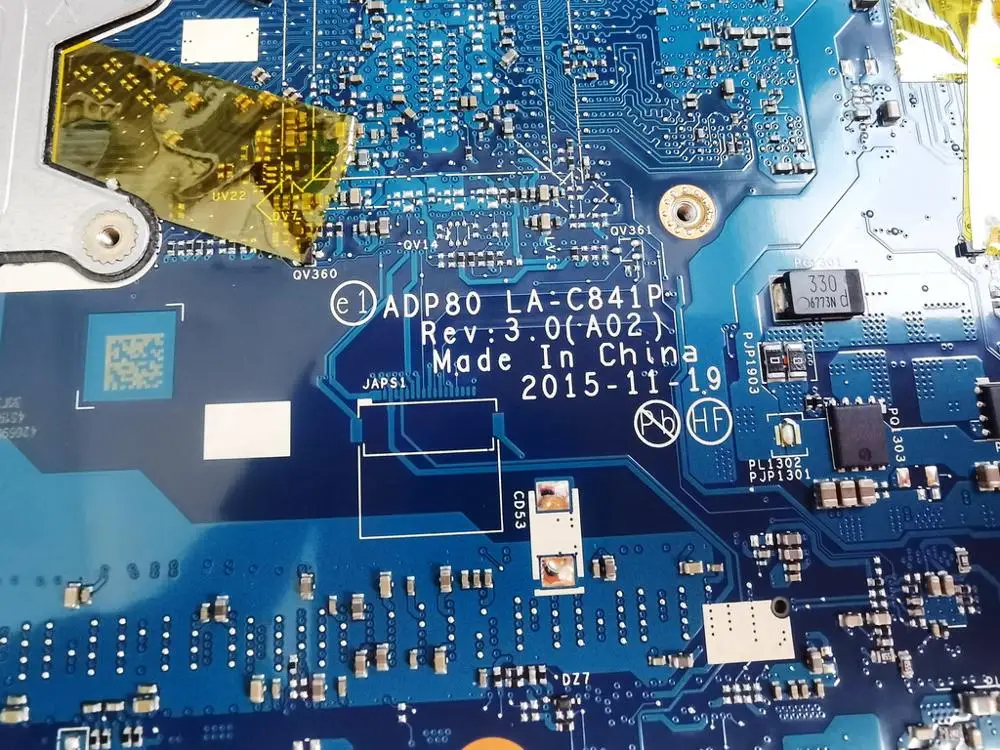 Best  Original for DELL E5570 laptop motherboard E5570 I7-6820HQ R7 M370 2GB ADP80 LA-C841P CN-0N98Y6 tes