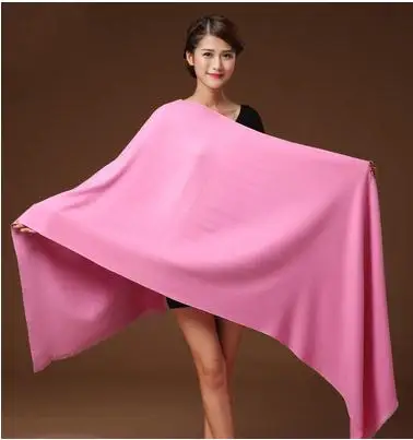 pink 300 г Осень Зима сплошной матовый длинный шарф женский верблюжий зимний мужской шарф женский палантин женские шали из пашмины женские шарфы шали - Цвет: pink