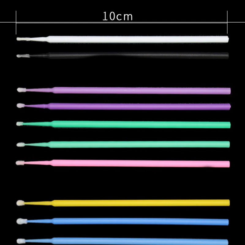 Микро-кисть для татуажа одноразовые накладки для наращивания ресниц макияж микрокисти Аппликаторы ватные тампоны для бровей принадлежности для татуажа 100 шт/бутылка