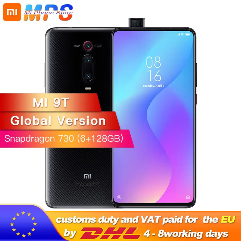 Глобальная версия смартфона mi 9T (Red K20) 6 ГБ 128 Snapdragon 730 задняя камера 48 МП выдвижная