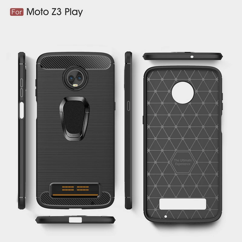 YISHANGOU Магнитный чехол-держатель с кольцом чехол из углеродного волокна для Motorola Moto E6 E5 Plus G6 Z4 Play G7 Play P40 Note power