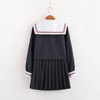 Adult Japanese Jk Costum Sailor Suit Autumn Cosplay College Middle School Uniform Dress For Girls Students Anime Pleated Skirt 2