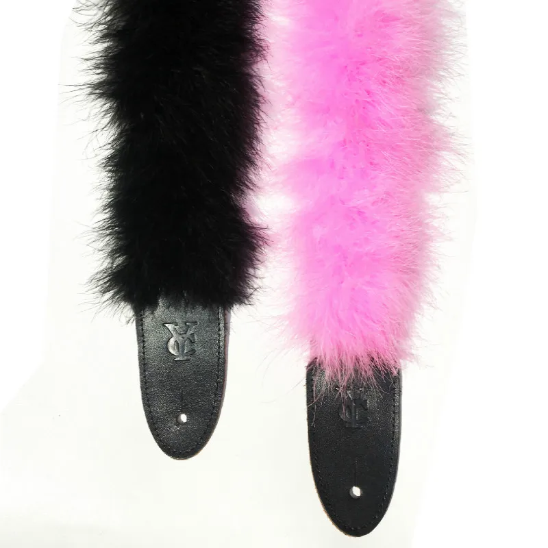 Feather-Design Electric Bass Guitar Strap - Musical Instrument Accessory