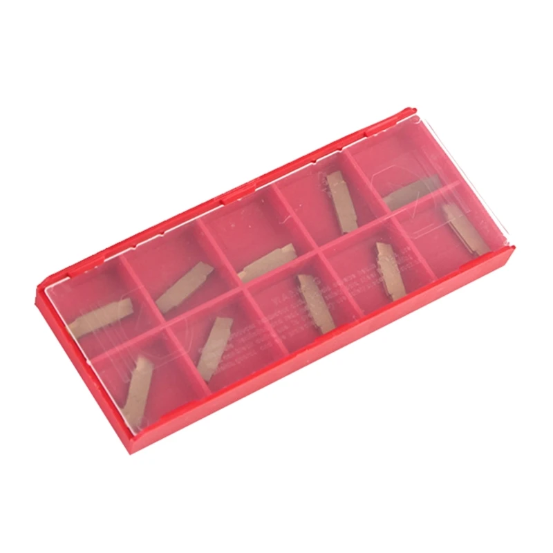 

Lathe Turning Holder with Carbide Alloy Blades Wrench Kit Grooving Bar Tool