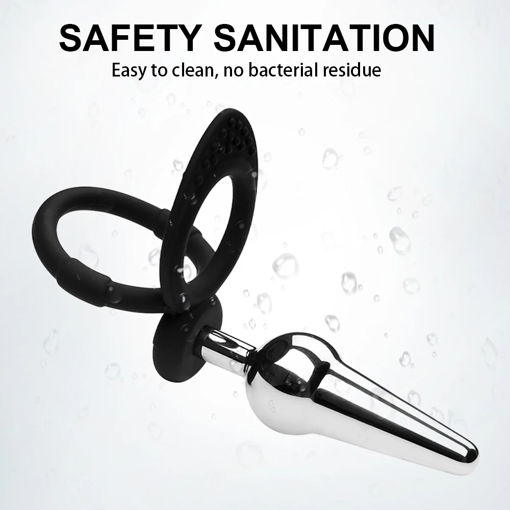 Anal Plug With Silicone Ring For Couples Double Anal Expander_voghion.com