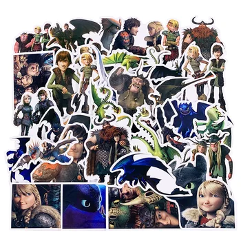 

42pcs How to train your dragon Night fury toothless DIY Decorative Sticker Motor Phone Case Notebook Scrapbooking Stickers