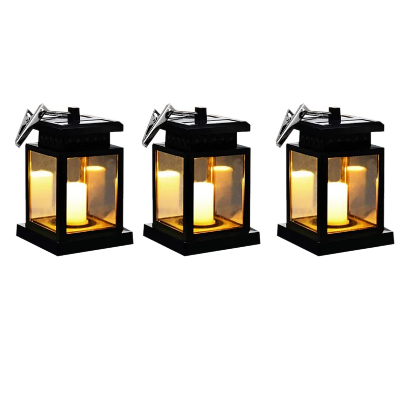 

Outdoor-Lanterns, Hanging Solar Lights, Solar Lanterns, Bright Led Lighting for Yard Garden Decorations (3-Packs)