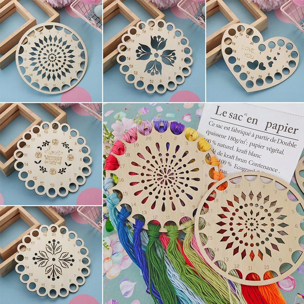 22 Positions Wooden Embroidery Floss Organizer Cross StitchThread Holder  Floss Keep, Crochet Yarn Holder, DIY Cross Stitch kit - AliExpress