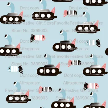 

One eyed Tank Cartoon Print Polyester Cotton Fabric Stretch Knit Fabric Quilting Fabrics for Sewing Patchwork Needlework