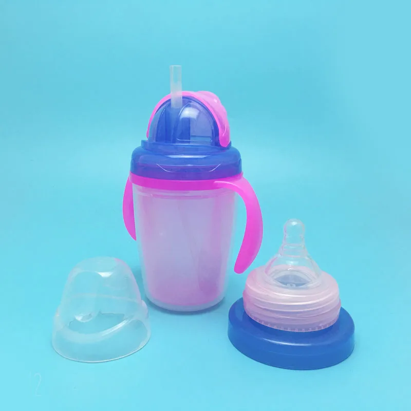 2 использования детская чашка для воды, экологическая детская чашка для кормления, мультяшная чашка для молока, сока, соломы, бутылка для молока для детей