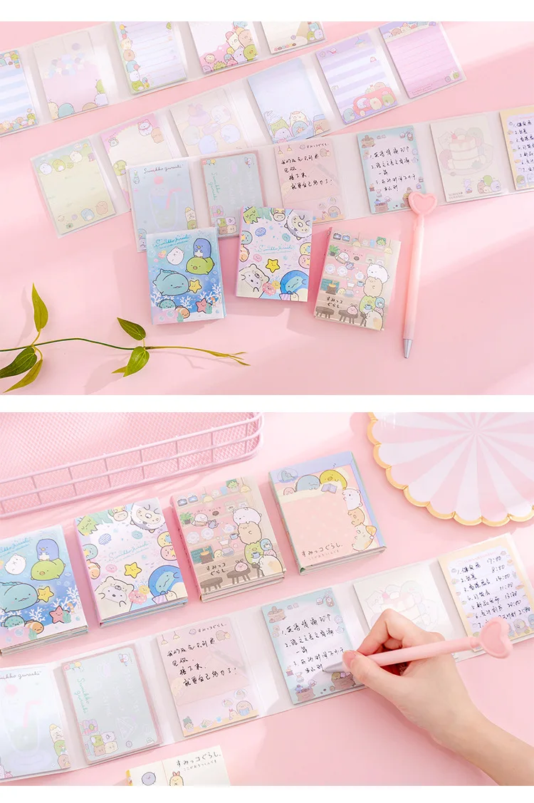 Sumikko Gurashi Coffee House 6 Folding Memo Pad Sticky Notes Escolar Papelaria School Supply Bookmark Label