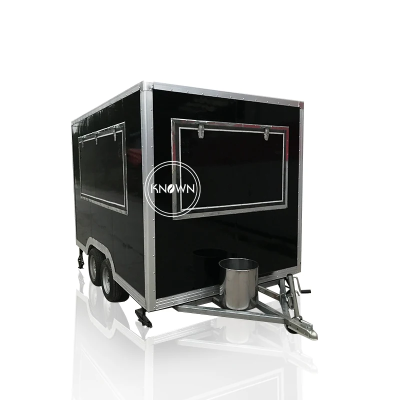 

2019 new design hotdog food kiosk 300cm long food cart trailer multifunctional tricycle food cart