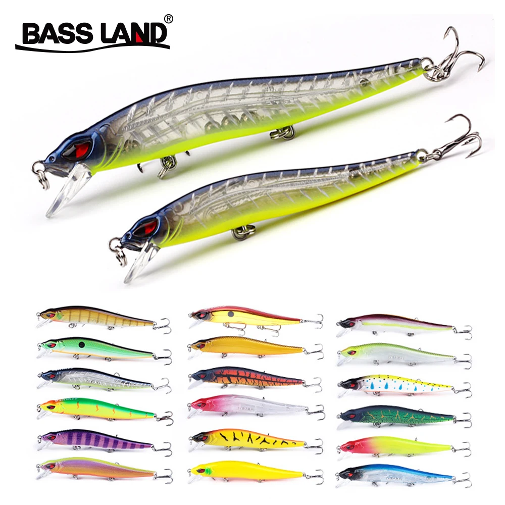 Bassland minnow короткая приманка для ловли губ подвесная жесткая воблер Искусственные