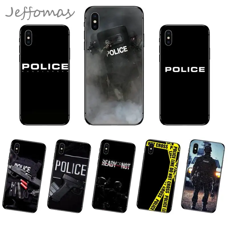 Symbol Police Phone Case for iPhone 11 12 pro XS MAX 8 7 6 6S Plus X 5S SE 2020 XR | Мобильные телефоны и аксессуары