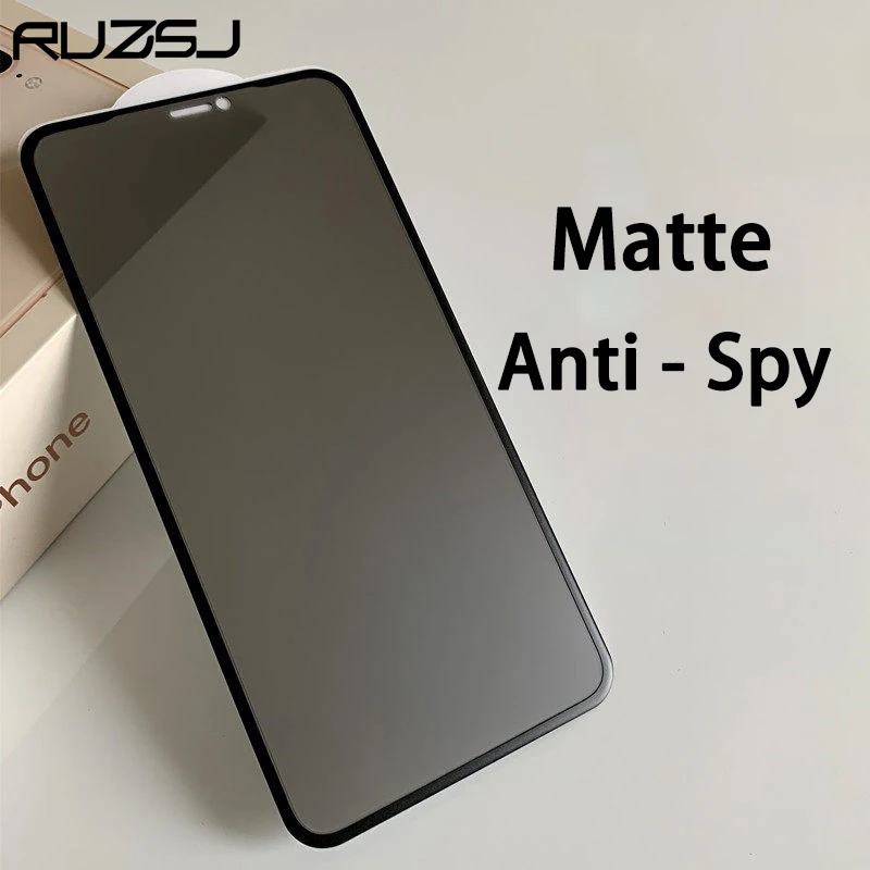 

RUZSJ Matte Anti spy Glass For Iphone 12 Mini 11 Pro Max Back Screen Protector Tempered Anti Glare Glass For Iphone 12 Pro Max