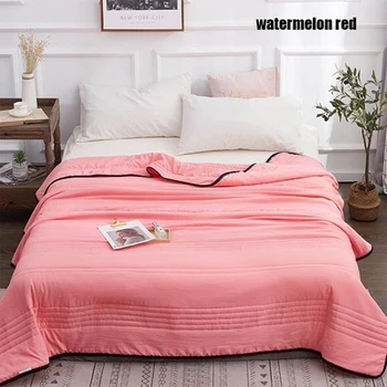 

Machine-washable Double-sided Microfiber Quilt for Summer Bedding (dark Pink)