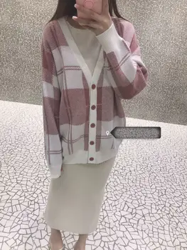 

2019 Winter New Fashion Casual Cashmere Cardigan Off Shoulder Sweater Women 3 Color Free Shipping Worldwide