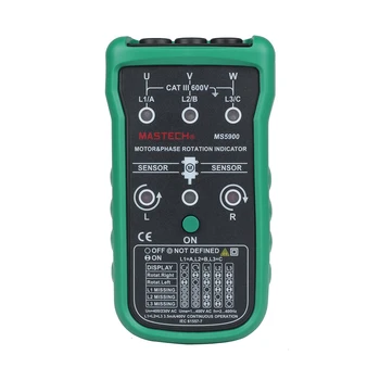 

MS5900 Meter Accurate Handheld Sequence Tester Battery Operated Motor Phase Rotation Indicator Digital Display Portable Detector