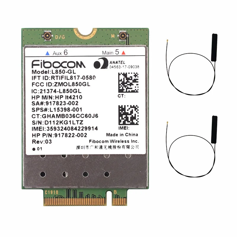 para hp Lt4210 Fibocom Cartão sem Fio L15398001 Xmm 7360 Wwan Módulo Móvel 4g Lte Neu para Probook 430 440 450 L850-gl L850 - Imagem 2
