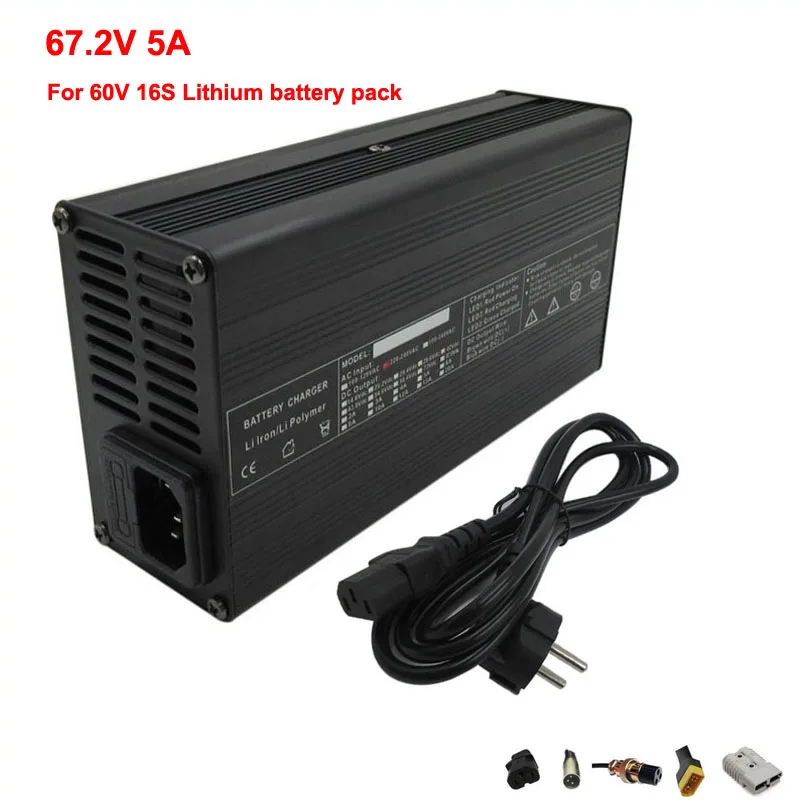 360W 67 2 V 5A Зарядное устройство 60V Li Ion XLRM GX16 XT60 XT90 разъем для 16с литиевая