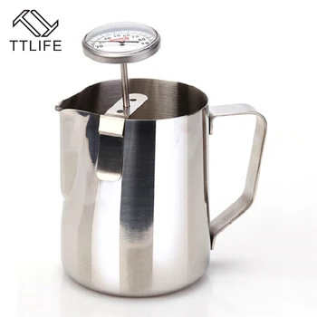 

TTLIFE Stainless Steel Probe Thermometer For Frothing Milk Espresso Coffee Tea Drinking Coffee Temperature Accessories Timers
