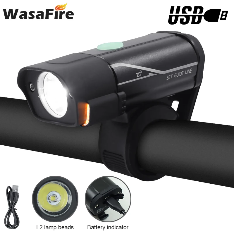 XM-L2 LED Bike Light USB Rechargeable Mountain Bike Front Light 4 Modes Mini Bicycle Headlight Cycling Lantern Head Lamp