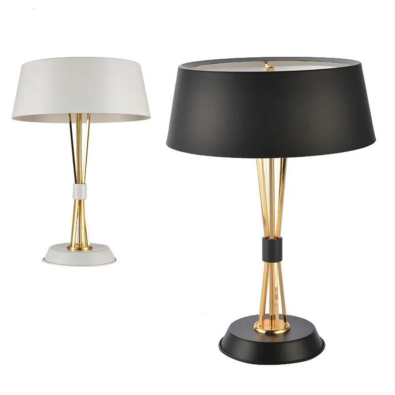 Классический дизайн, декоративный Настольный светильник в скандинавском стиле, железная настольная лампа для кровати