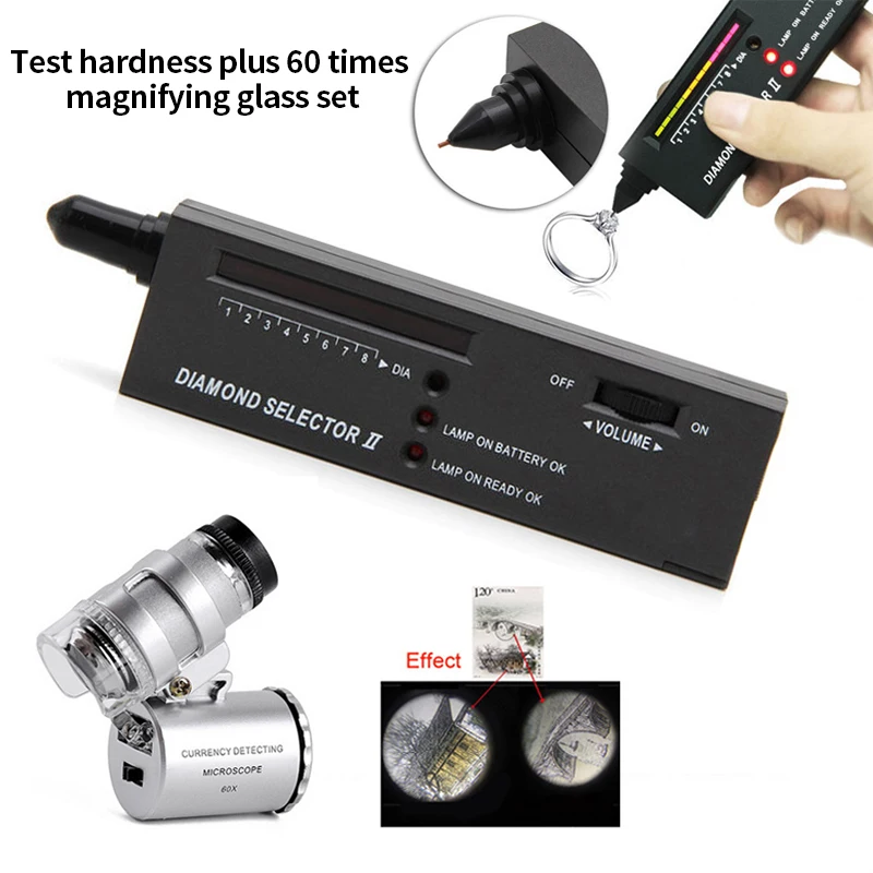 60X Magnifier Jeweler Diamond Tester Equipment Kit With Storage Pouch Selector Test Tool New | Инструменты