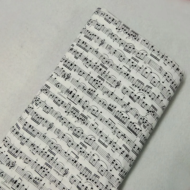 110 см ширина, специальная распродажа, музыкальная нотка, принт, хлопок, ткань, рукоделие, Zakka, хлопок, материал, музыкальная нота, сумка, для дома, вечерние, Декор