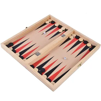 

2 in 1 backgammon Wooden International Chess Set Board Travel Games Chess Entertainment
