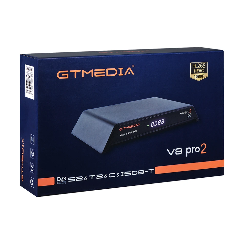 5 шт GTMedia V8 Gtmedia V8 pro2 H.265 DVB-S2 + T2 + DVB-C спутниковый ресивер Встроенный WI-FI PowerVu Biss Бесплатный комплект v8 золотой