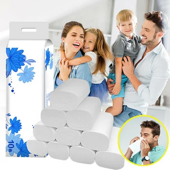 

12 Rolls Toilet Paper 4 Layer Tissue Soft Skin-Friendly for Home Bathroom Hotel Toilet Paper-30