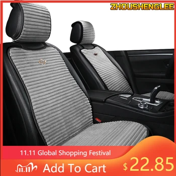 

ZHOUSHENGLEE 12V Heated car seat cover for Skoda all models rapid superb yeti kodiaq octavia fabia Winter Pad Cushions car seats