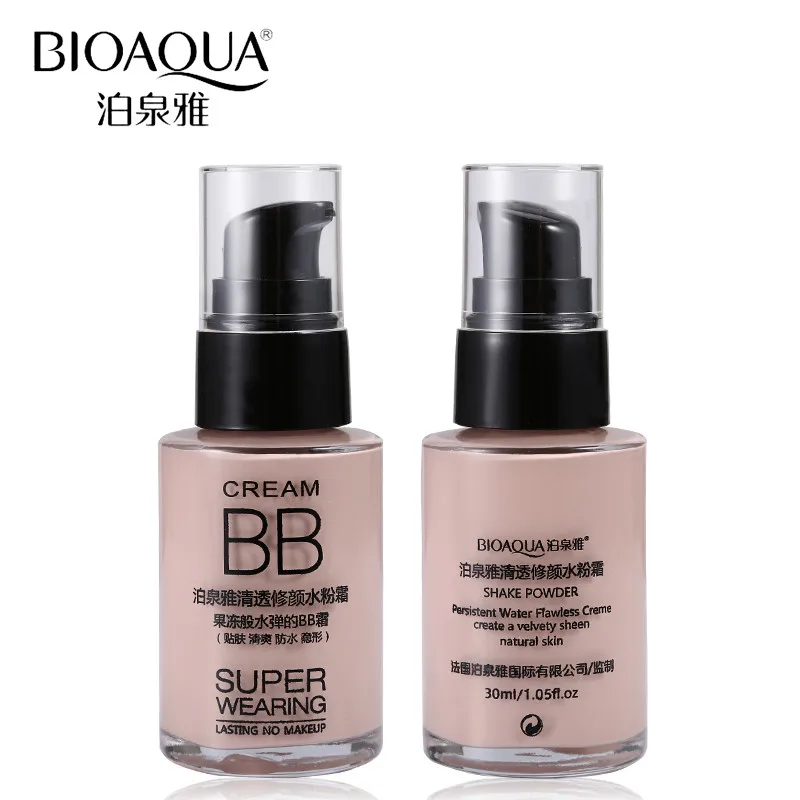 Bioaqua  Moisturizing BB Cream Face Care Foundation Natural Flawless Refreshing Base Makeup Cover Facial Whitening Concealer