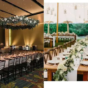 

with 7 Roses Wedding Decoration Artificial Plant Fashion Romantic Artificial InsRattan Simulated Eucalyptus Festive Livingroom