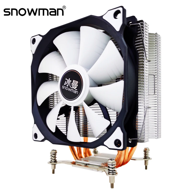 Снеговик 4 теплотрубки Процессор кулер RGB 120 мм ШИМ 4Pin PC тихий для Intel LGA 2011 1150 1151 1155