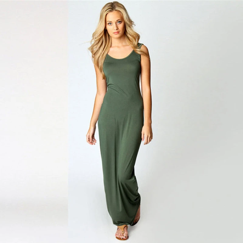 sleeveless t shirt maxi dress
