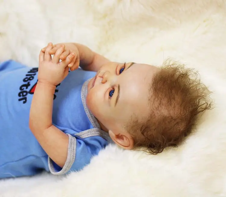 Супер реалистичные bebe reborn новорожденный мальчик детские силиконовые куклы игрушки 2" 55 см бутик reborn коллекция кукла подарок