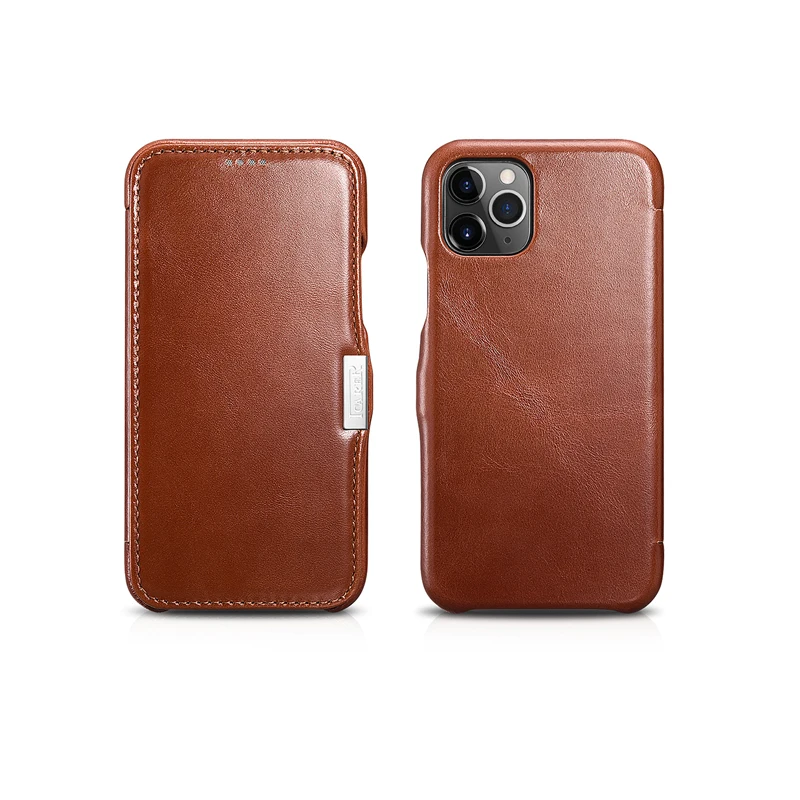 

Original ICARER Genuine Leather Case for iPhone 11/ Pro/ Max Luxury Flip Cover Case for iPhone 11 Pro Max Original Phone Case