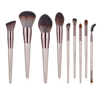 

9 Pcs set New Makeup Brushes Set Eyeshadow Blending Wooden Makeup Brush Foundation Pinceaux Blush Makeup beauty comestic tools